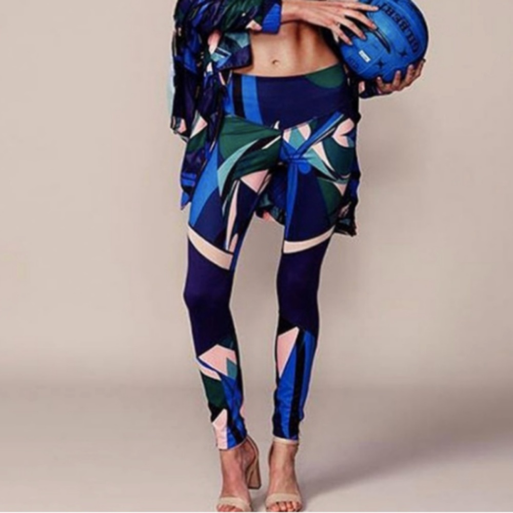 Yoga Pants High Quality Printed‎ BLUE pattern Sport